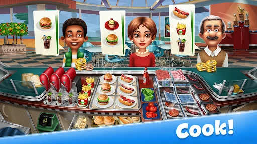 ดาวน์โหลด Cooking Fever ล่าสุด – เกมทำอาหารแสนสนุก เล่นฟรีบนมือถือ - Screenshot 1