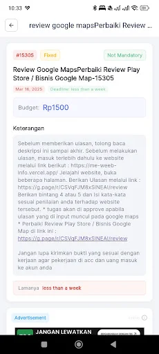 ดาวน์โหลด Gudang Tugas ล่าสุด – แอปทำภารกิจรับเงินจริง ฟรี - Screenshot 14