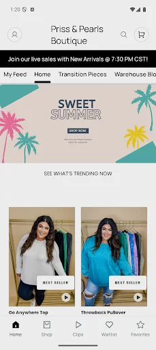 ดาวน์โหลดแอป Priss & Pearls Boutique ล่าสุด – ช้อปเสื้อผ้าแฟชั่นออนไลน์ - Screenshot 1