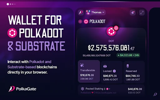 ดาวน์โหลด PolkaGate เวอร์ชันล่าสุด – กระเป๋าเงิน Polkadot ที่ปลอดภัยและใช้งานง่าย - Screenshot 1