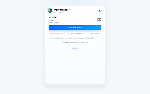 ดาวน์โหลด Proxy Manager – จัดการพร็อกซีบนเบราว์เซอร์ได้ง่ายและรวดเร็ว - Screenshot 5