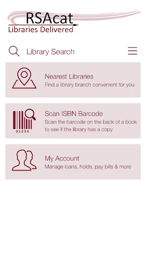 ดาวน์โหลด RSAcat Mobile Catalog ล่าสุด – ค้นหาหนังสือและจัดการห้องสมุดฟรี - Screenshot 1