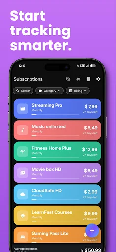 ดาวน์โหลด Subtrack: จัดการการสมัครสมาชิกของคุณให้เป็นเรื่องง่าย – ใช้งานฟรี - Screenshot 5