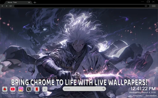 ดาวน์โหลด Dragon Samurai Anime Boy Live Wallpaper ฟรี – ธีมอนิเมะสุดเท่ - Screenshot 2