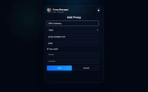 ดาวน์โหลด Proxy Manager – จัดการพร็อกซีบนเบราว์เซอร์ได้ง่ายและรวดเร็ว - Screenshot 2