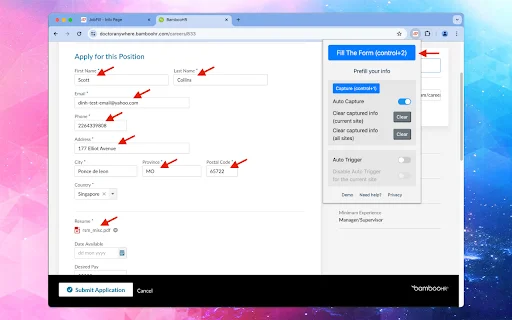 Autofill Smartly – JobFill: กรอกแบบฟอร์มสมัครงานอัตโนมัติ ใช้งานง่ายฟรี - Screenshot 5