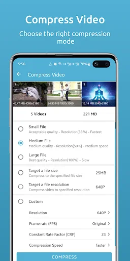 ดาวน์โหลด Video Compressor & Resizer ล่าสุด – ย่อขนาดวิดีโอฟรี - Screenshot 3