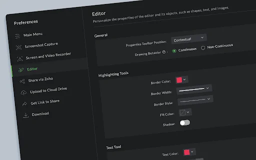 ดาวน์โหลด Zoho Annotator ฟรี – เครื่องมือจับภาพหน้าจอและบันทึกวิดีโอที่ดีที่สุด - Screenshot 5