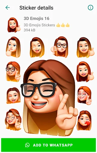 ดาวน์โหลด Funny Emojis Stickers ล่าสุด – สติกเกอร์ 3D สุดน่ารักสำหรับ WhatsApp - Screenshot 14