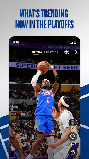 ดาวน์โหลดแอป NBA ล่าสุด – รับชมการแข่งขันและไฮไลท์บาสเกตบอลสดฟรี - Screenshot 4