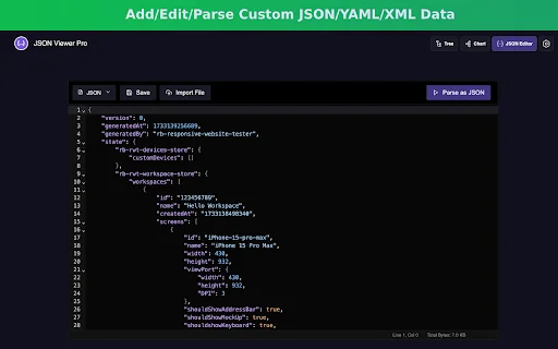 ดาวน์โหลด JSON Viewer Pro ล่าสุด – เครื่องมือดูและแก้ไข JSON ฟรี - Screenshot 3