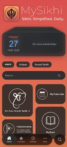 ดาวน์โหลด MySikhi: Nitnem Gutka & Calendar ล่าสุด – แอปสวดมนต์ฟรี - Screenshot 1