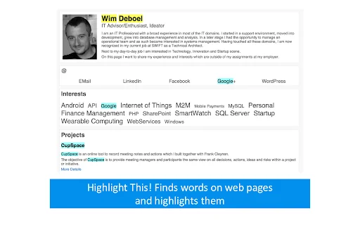 Highlight This: ค้นหาและไฮไลท์คำบนเว็บเบราว์เซอร์อัตโนมัติ - Screenshot 1