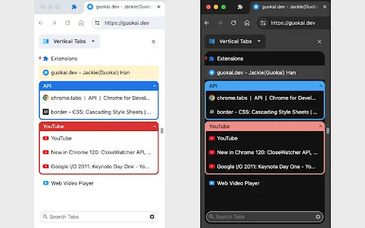 ดาวน์โหลด Vertical Tabs in Side Panel – จัดการแท็บ Chrome ให้เป็นระเบียบ - Screenshot 1