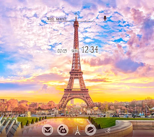 ดาวน์โหลด Parisian Twilight Theme ฟรี – เปลี่ยนหน้าจอเป็นปารีสแสนสวย - Screenshot 1