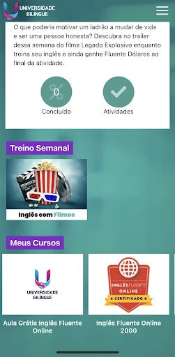 ดาวน์โหลด Universidade Bilíngue ล่าสุด – แอปเรียนภาษาอังกฤษฟรี - Screenshot 3
