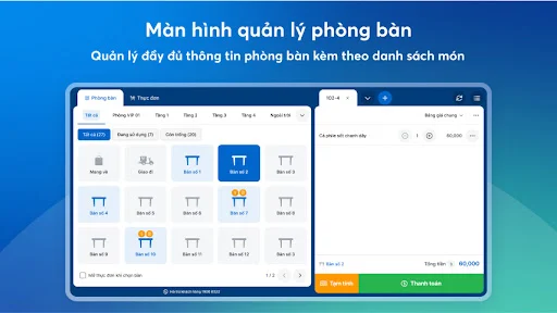 ดาวน์โหลด KiotViet Máy POS สำหรับร้านอาหาร – ระบบจัดการร้านอาหารครบวงจร - Screenshot 1