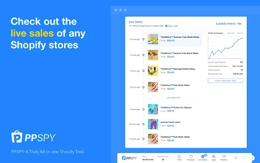 PPSPY: เครื่องมือวิเคราะห์ร้านค้า Shopify และ Dropshipping ที่ดีที่สุด - Screenshot 3