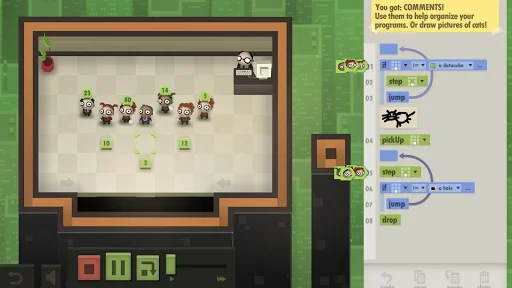 ดาวน์โหลด 7 Billion Humans สำหรับ Android – เกมฝึกเขียนโปรแกรมสุดท้าทาย - Screenshot 2