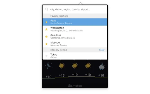 ดาวน์โหลด Gismeteo Weather ล่าสุด – พยากรณ์อากาศแม่นยำฟรีบน Chrome - Screenshot 3