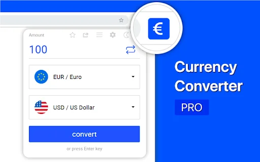 Currency Converter PRO – เครื่องมือแปลงค่าเงินฟรี ใช้งานง่ายบน Chrome - Screenshot 1