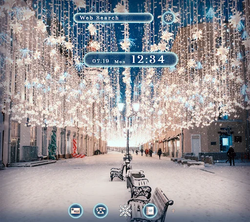 ดาวน์โหลด Xmas Lights Theme ล่าสุด – ตกแต่งหน้าจอธีมไฟคริสต์มาสฟรี - Screenshot 1