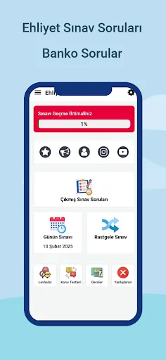 ดาวน์โหลด Ehliyet Sınav Soruları 2026 – เตรียมสอบใบขับขี่ฟรี - Screenshot 1
