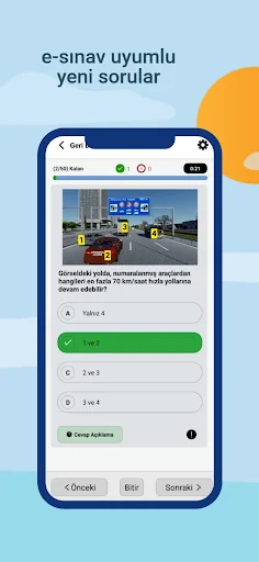ดาวน์โหลด Ehliyet Sınav Soruları 2026 – เตรียมสอบใบขับขี่ฟรี - Screenshot 4