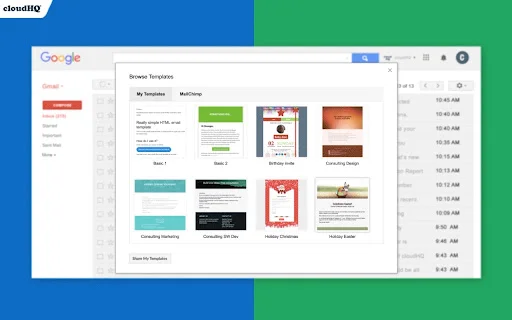 Gmail™ Email Templates by cloudHQ – เทมเพลตอีเมลสวยงาม ใช้งานฟรี - Screenshot 2