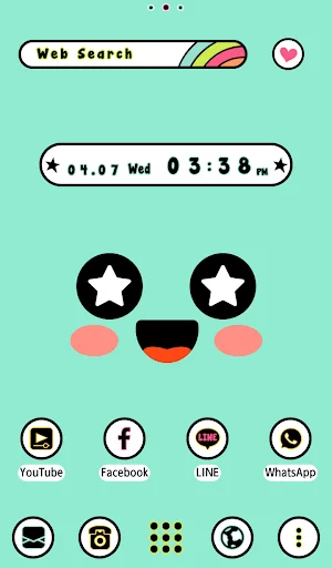 ดาวน์โหลด Cute Expressions Theme +HOME ฟรี – ปรับแต่งหน้าจอให้คิ้วท์สุดๆ - Screenshot 3