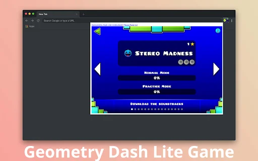 เล่นเกม Geometry Dash Lite บน Chrome – เกมจังหวะสุดมันส์ ฟรี! - Screenshot 2