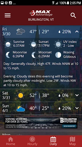ดาวน์โหลด WCAX WEATHER เวอร์ชันล่าสุด – พยากรณ์อากาศแม่นยำฟรี - Screenshot 5
