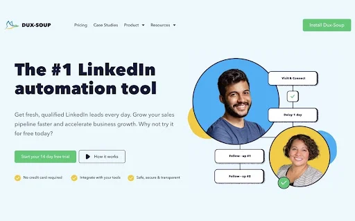 ดาวน์โหลด Dux-Soup สำหรับ LinkedIn อัตโนมัติ – เพิ่มยอดขายและหาลูกค้าใหม่ - Screenshot 1