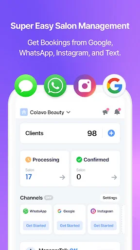 ดาวน์โหลด COLAVOSALON แอปจัดการร้านทำผมสำหรับช่างอิสระ ใช้งานง่ายที่สุด - Screenshot 1