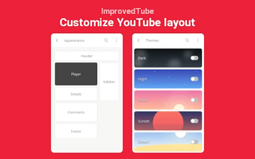 ดาวน์โหลด Improve YouTube! ส่วนขยายปรับแต่ง YouTube ให้สมบูรณ์แบบ ฟรี - Screenshot 1