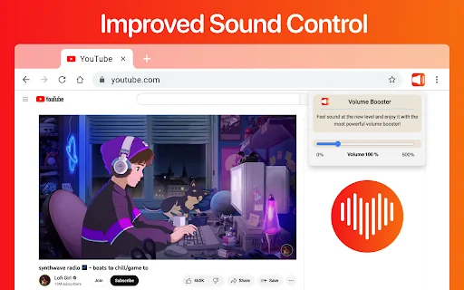 Bass Booster สำหรับ Chrome – เร่งเสียงและเพิ่มเบสให้ดังสะใจฟรี - Screenshot 1