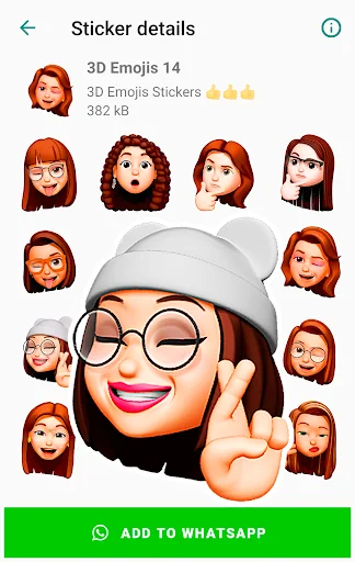 ดาวน์โหลด Funny Emojis Stickers ล่าสุด – สติกเกอร์ 3D สุดน่ารักสำหรับ WhatsApp - Screenshot 8