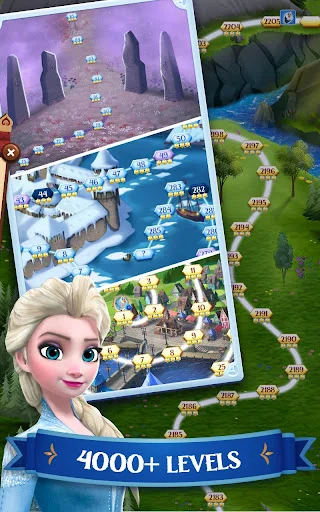 ดาวน์โหลด Disney Frozen Free Fall เกมพัซเซิลสุดสนุก ล่าสุดฟรี - Screenshot 10