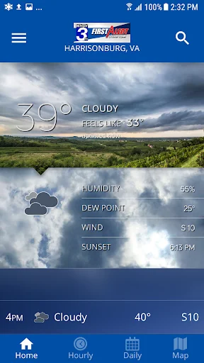 ดาวน์โหลด WHSV-TV3 Weather ล่าสุด – พยากรณ์อากาศแม่นยำ ฟรี - Screenshot 1