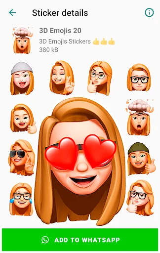 ดาวน์โหลด Funny Emojis Stickers ล่าสุด – สติกเกอร์ 3D สุดน่ารักสำหรับ WhatsApp - Screenshot 7